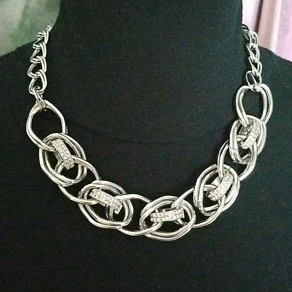 Silvertone Statement Necklace
